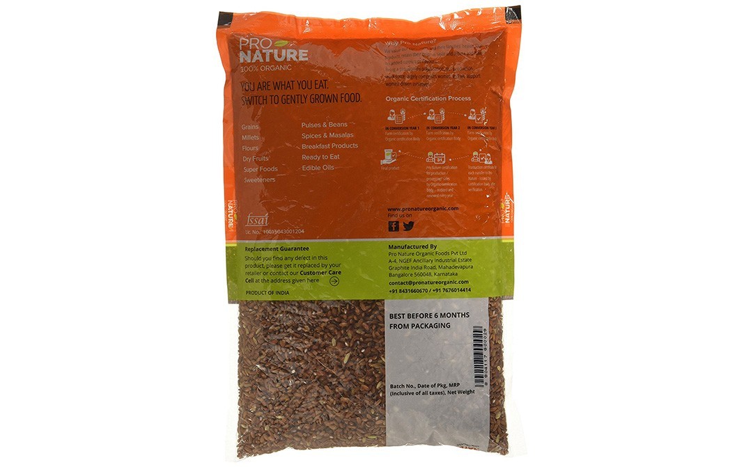 Pro Nature Organic Red Rice    Pack  1 kilogram